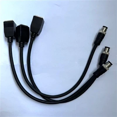 M12 līdz RJ45 sieviešu kabelis